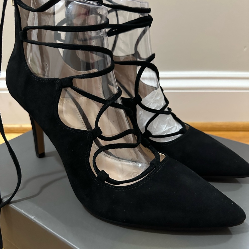 Vince Camuto Black Strappy Heels